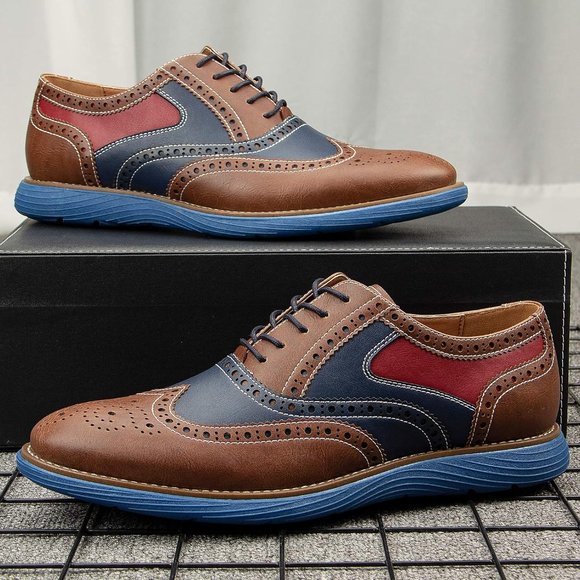 Men\'s Brown Oxford Casual Dress Shoes for Men main image 6